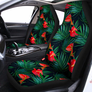 Hawaiian Tropical Flowers Pattern Print Universal Fit Car Seat Covers