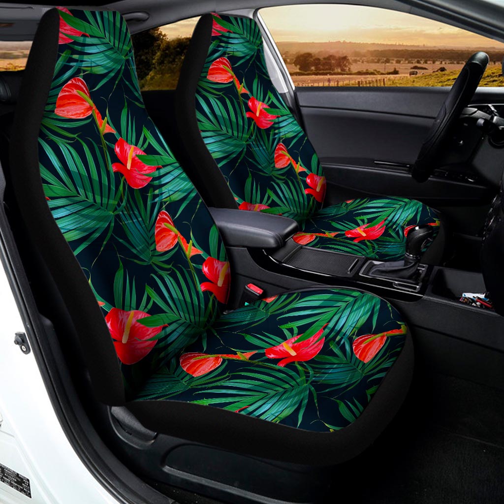 Hawaiian Tropical Flowers Pattern Print Universal Fit Car Seat Covers