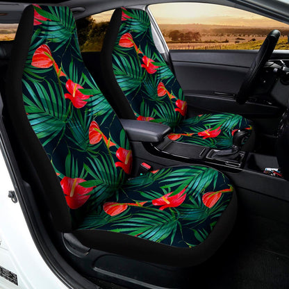 Hawaiian Tropical Flowers Pattern Print Universal Fit Car Seat Covers