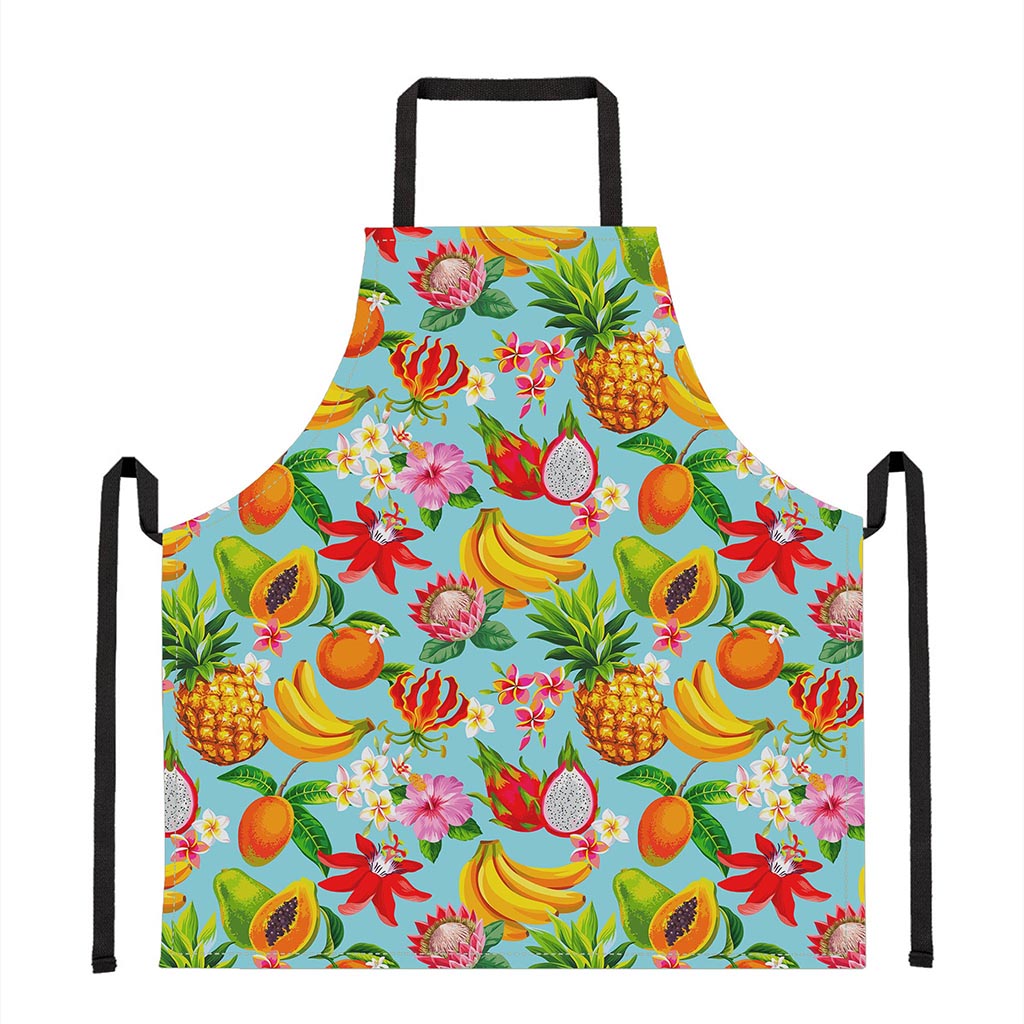 Hawaiian Tropical Fruits Pattern Print Apron