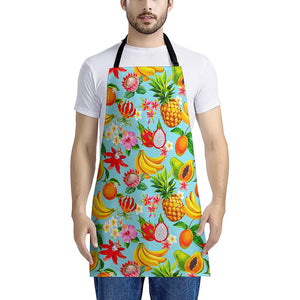 Hawaiian Tropical Fruits Pattern Print Apron