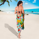 Hawaiian Tropical Fruits Pattern Print Beach Sarong Wrap