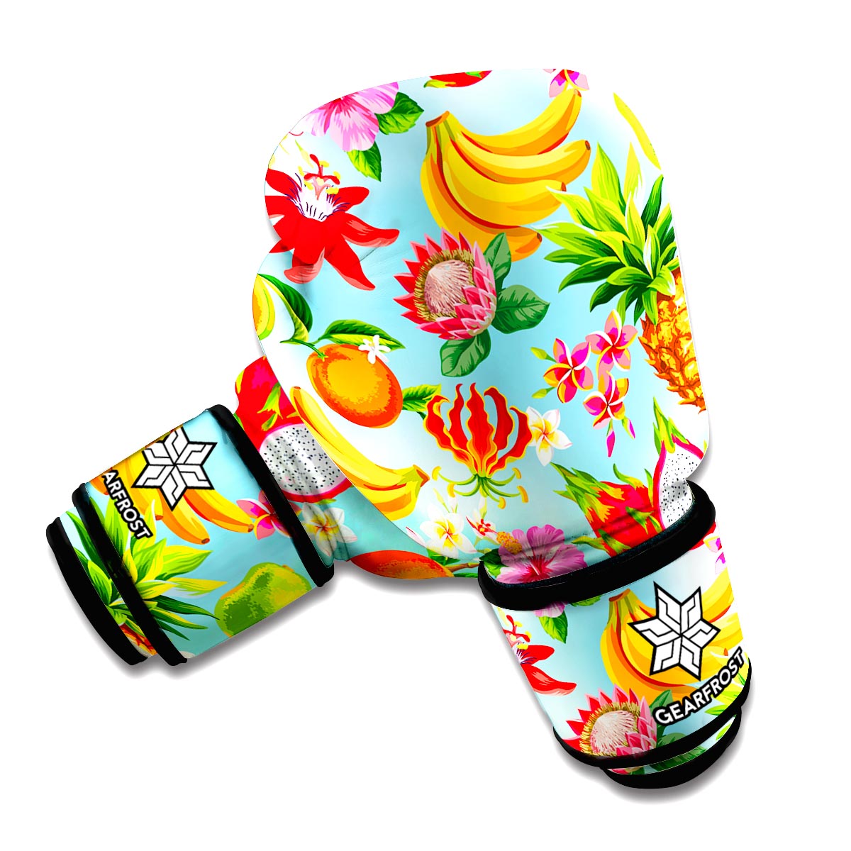 Hawaiian Tropical Fruits Pattern Print Boxing Gloves