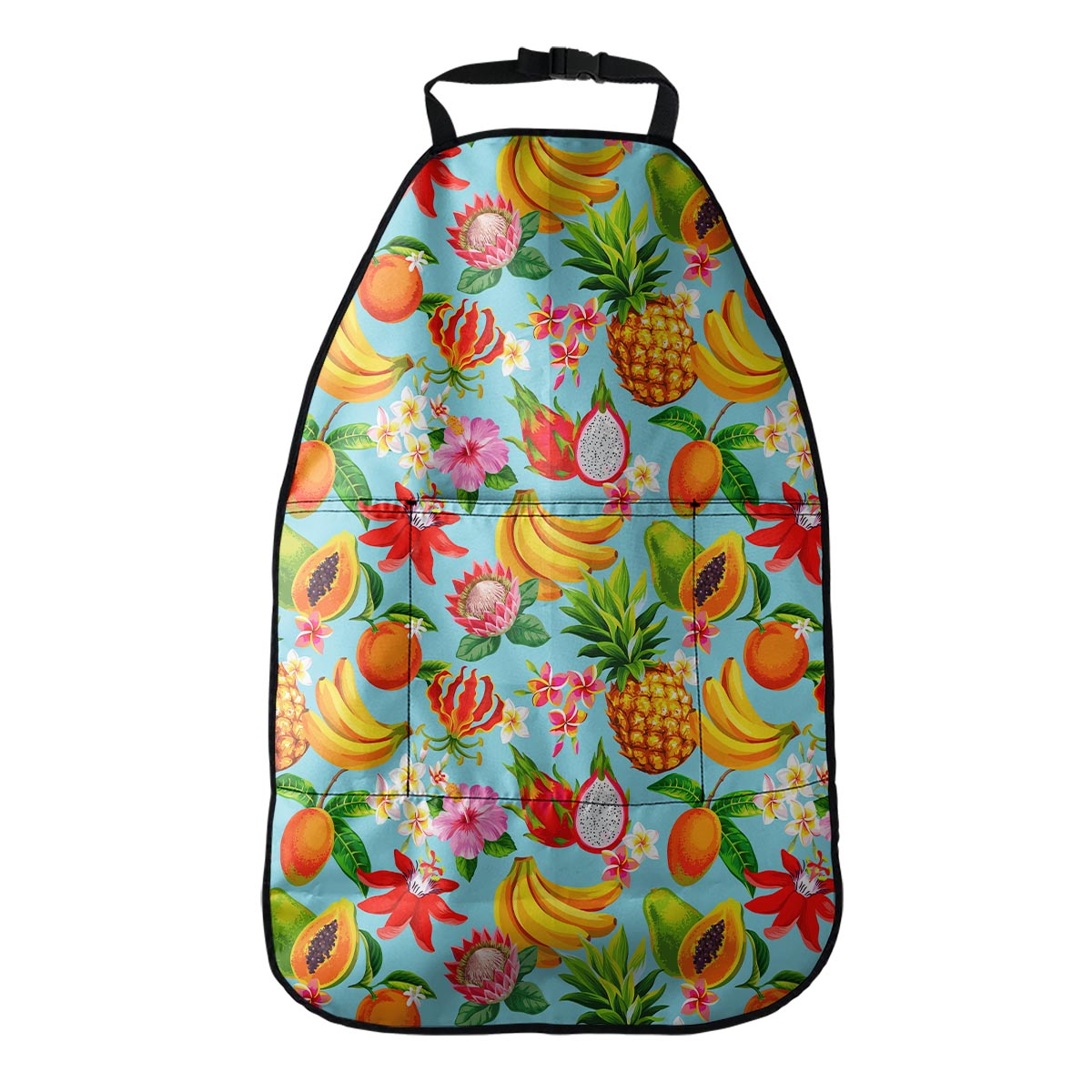 Hawaiian Tropical Fruits Pattern Print Car Seat Organizers