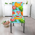 Hawaiian Tropical Fruits Pattern Print Dining Chair Slipcover