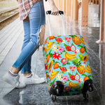 Hawaiian Tropical Fruits Pattern Print Luggage Cover GearFrost