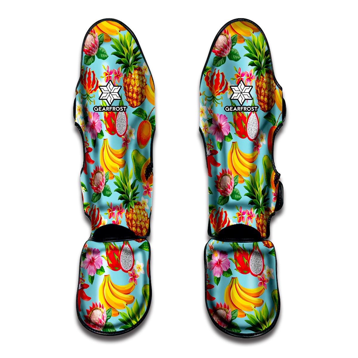 Hawaiian Tropical Fruits Pattern Print Muay Thai Shin Guard