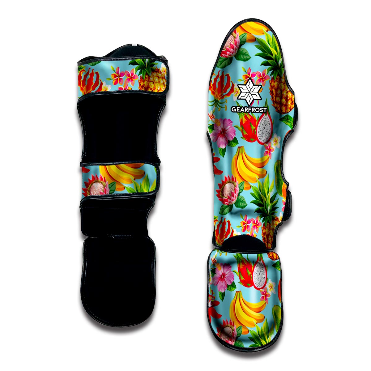 Hawaiian Tropical Fruits Pattern Print Muay Thai Shin Guard