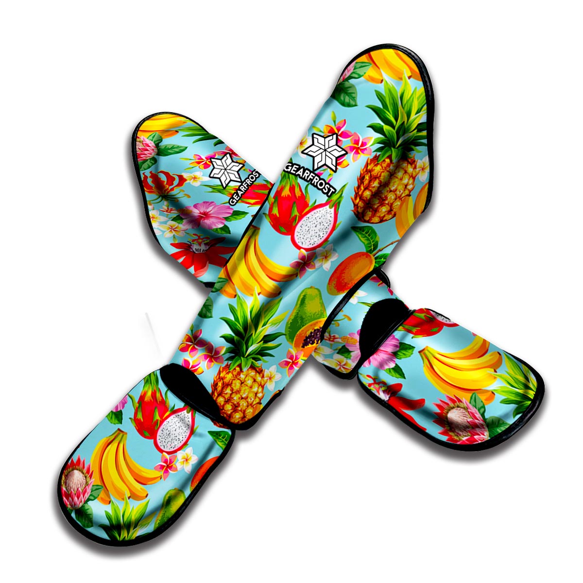 Hawaiian Tropical Fruits Pattern Print Muay Thai Shin Guard