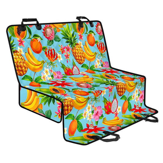Hawaiian Tropical Fruits Pattern Print Pet Car Back Seat Cover