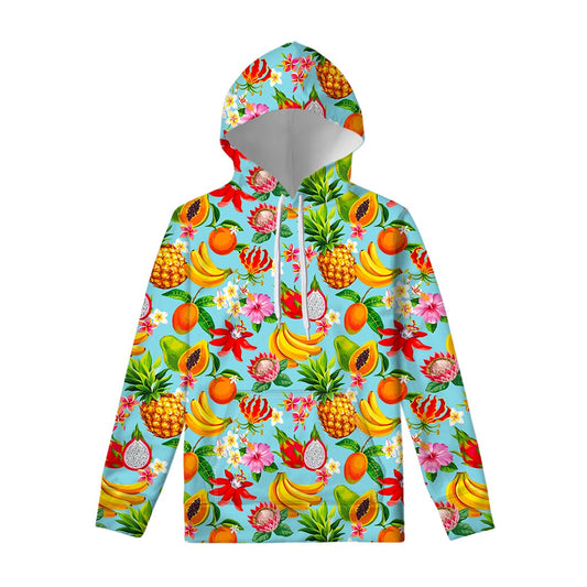 Hawaiian Tropical Fruits Pattern Print Pullover Hoodie