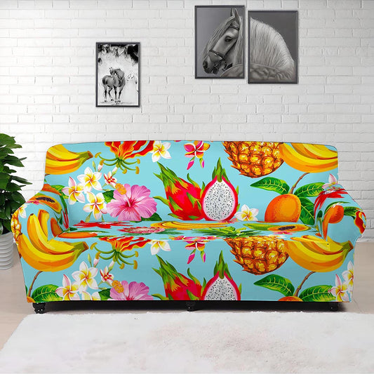 Hawaiian Tropical Fruits Pattern Print Sofa Cover