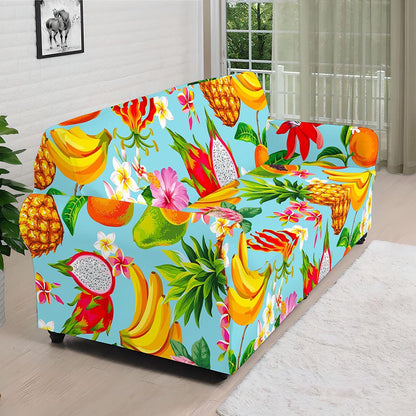 Hawaiian Tropical Fruits Pattern Print Sofa Cover