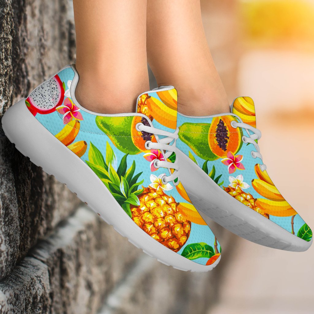 Hawaiian Tropical Fruits Pattern Print Sport Shoes GearFrost