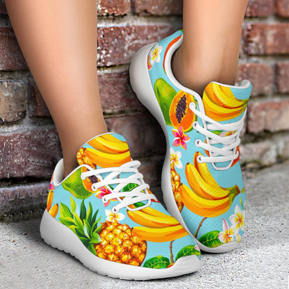 Hawaiian Tropical Fruits Pattern Print Sport Shoes GearFrost