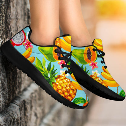 Hawaiian Tropical Fruits Pattern Print Sport Shoes GearFrost