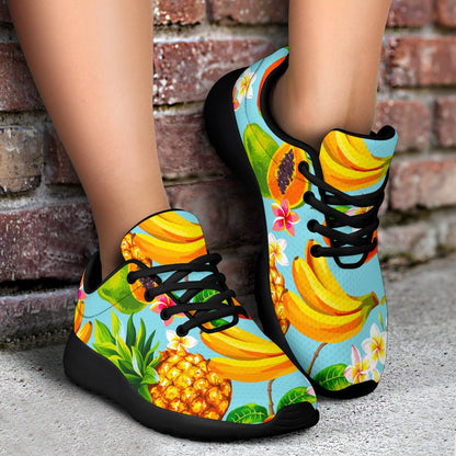 Hawaiian Tropical Fruits Pattern Print Sport Shoes GearFrost
