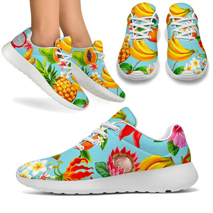Hawaiian Tropical Fruits Pattern Print Sport Shoes GearFrost