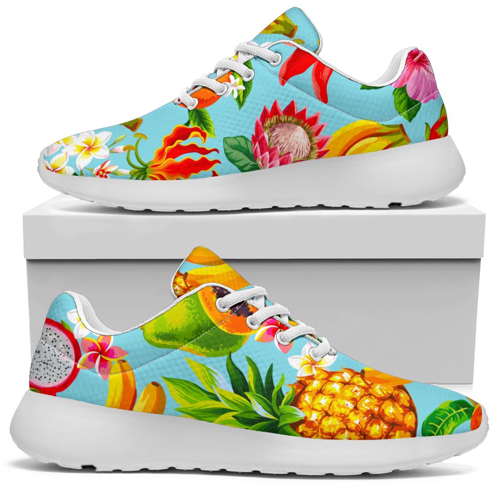 Hawaiian Tropical Fruits Pattern Print Sport Shoes GearFrost