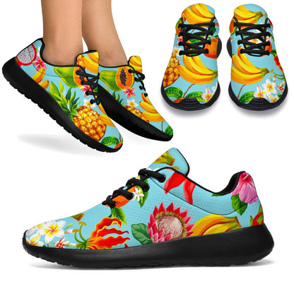 Hawaiian Tropical Fruits Pattern Print Sport Shoes GearFrost