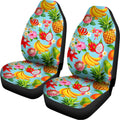 Hawaiian Tropical Fruits Pattern Print Universal Fit Car Seat Covers