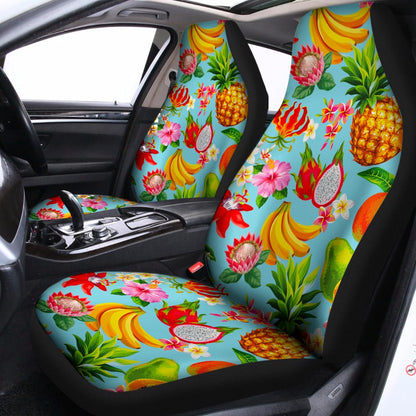 Hawaiian Tropical Fruits Pattern Print Universal Fit Car Seat Covers