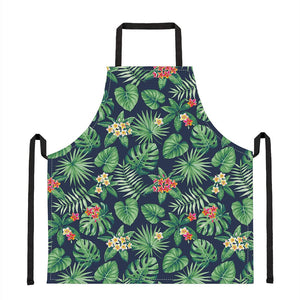 Hawaiian Tropical Leaves Pattern Print Apron