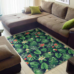 Hawaiian Tropical Leaves Pattern Print Area Rug GearFrost