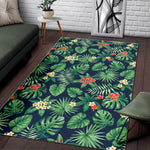 Hawaiian Tropical Leaves Pattern Print Area Rug GearFrost
