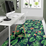 Hawaiian Tropical Leaves Pattern Print Area Rug GearFrost