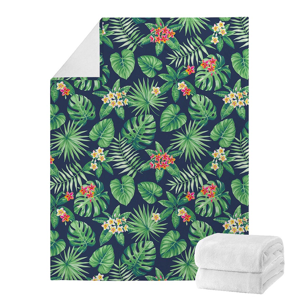 Hawaiian Tropical Leaves Pattern Print Blanket