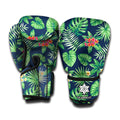Hawaiian Tropical Leaves Pattern Print Boxing Gloves