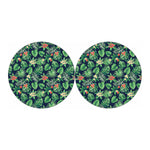Hawaiian Tropical Leaves Pattern Print Car Coasters