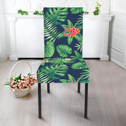 Hawaiian Tropical Leaves Pattern Print Dining Chair Slipcover