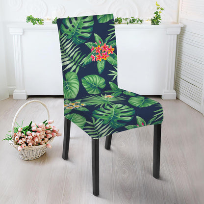 Hawaiian Tropical Leaves Pattern Print Dining Chair Slipcover