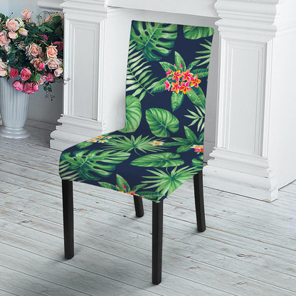 Hawaiian Tropical Leaves Pattern Print Dining Chair Slipcover