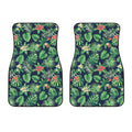 Hawaiian Tropical Leaves Pattern Print Front Car Floor Mats