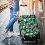 Hawaiian Tropical Leaves Pattern Print Luggage Cover GearFrost