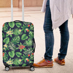 Hawaiian Tropical Leaves Pattern Print Luggage Cover GearFrost