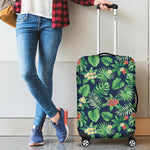 Hawaiian Tropical Leaves Pattern Print Luggage Cover GearFrost