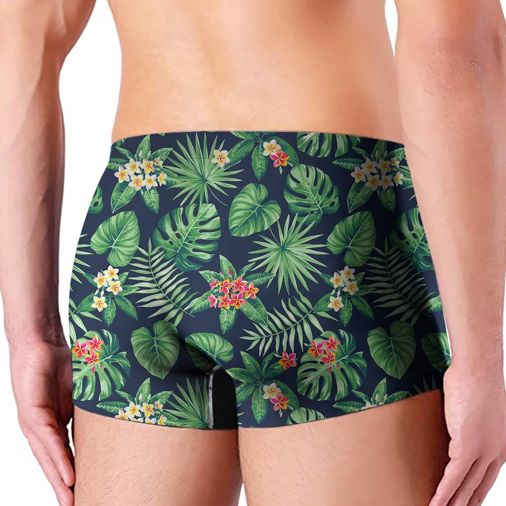 Hawaiian Tropical Leaves Pattern Print Men's Boxer Briefs