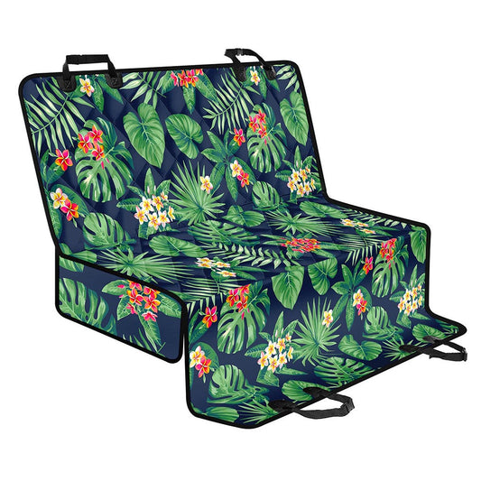 Hawaiian Tropical Leaves Pattern Print Pet Car Back Seat Cover