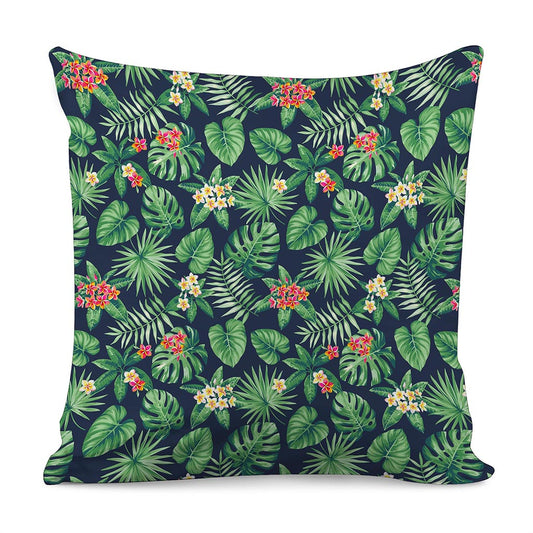Hawaiian Tropical Leaves Pattern Print Pillow Cover