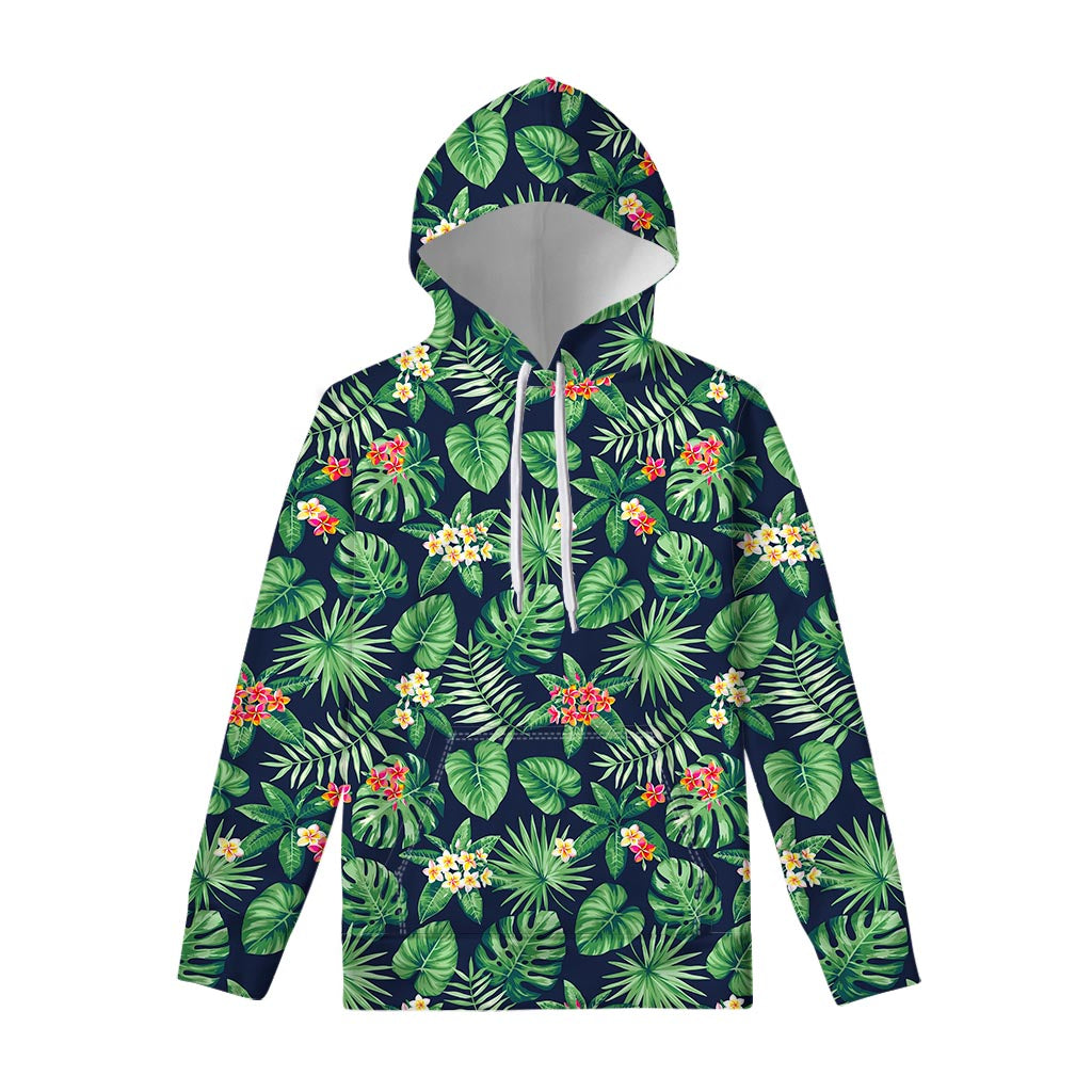 Hawaiian Tropical Leaves Pattern Print Pullover Hoodie