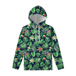 Hawaiian Tropical Leaves Pattern Print Pullover Hoodie