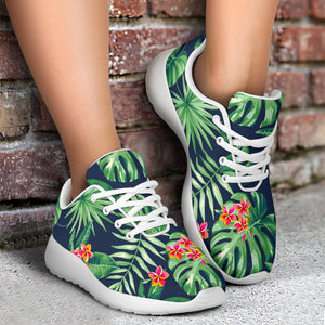 Hawaiian Tropical Leaves Pattern Print Sport Shoes GearFrost