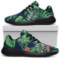 Hawaiian Tropical Leaves Pattern Print Walking Shoes