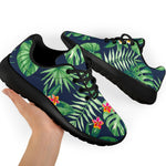 Hawaiian Tropical Leaves Pattern Print Sport Shoes GearFrost