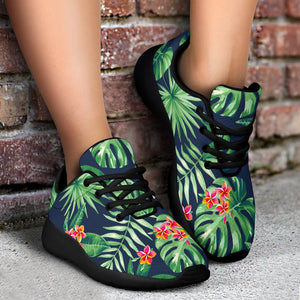 Hawaiian Tropical Leaves Pattern Print Sport Shoes GearFrost