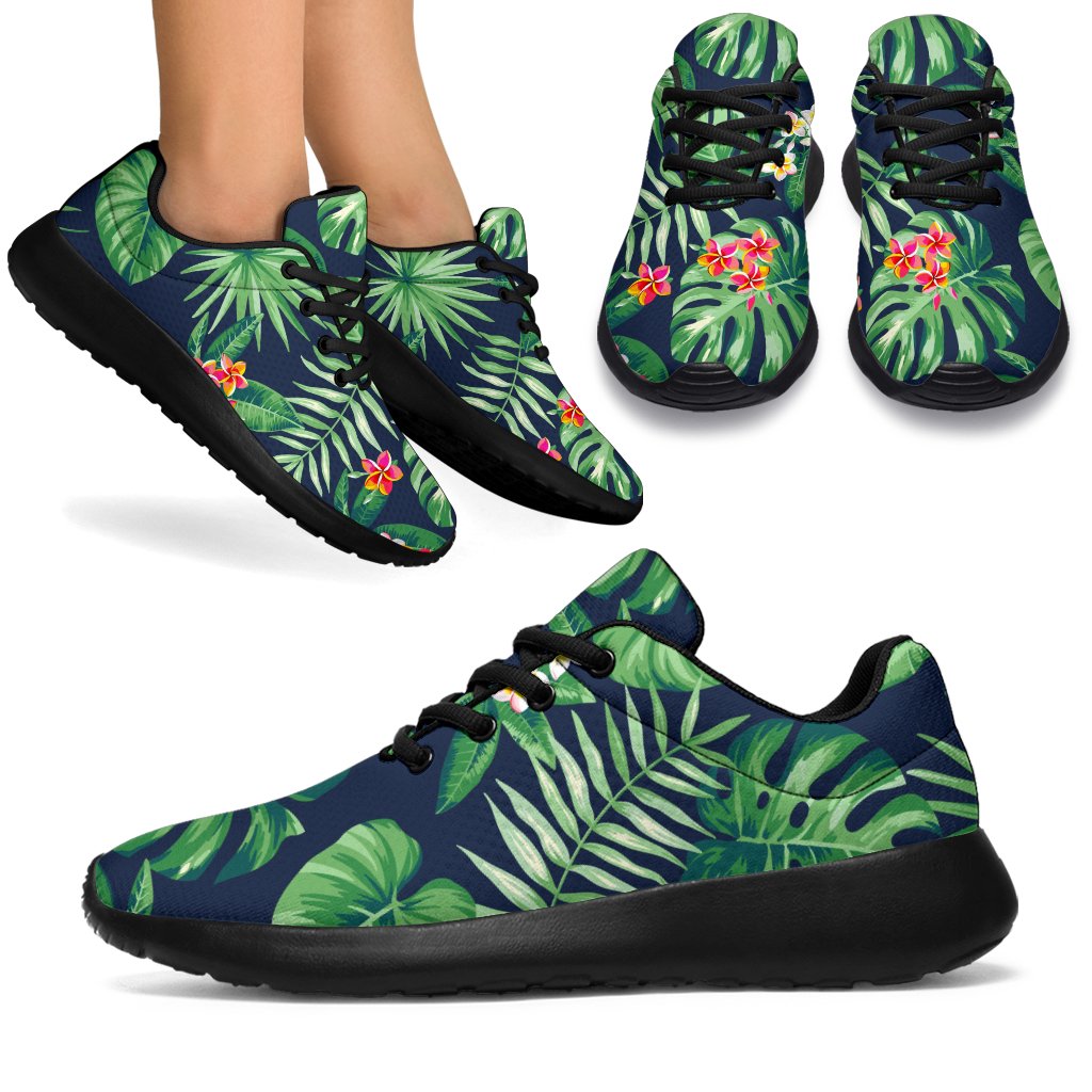 Hawaiian Tropical Leaves Pattern Print Sport Shoes GearFrost